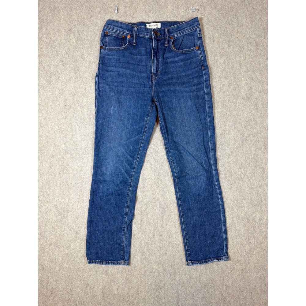K330. Madewell The High-Rise Slim Crop Boyjean Medium Wash Denim Size 27